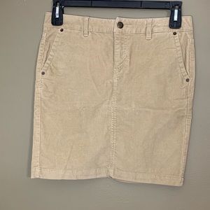 GH Bass&Co Khaki Corduroy Skirt NWT